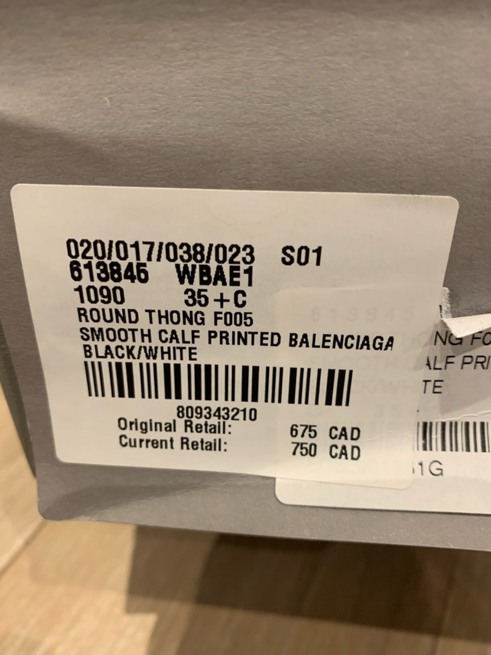 Balenciaga Black Logo Thong Sandals - Picture 8 of 8